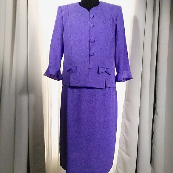 Miss Dorby 2PC. Dress & Jacket Purple Size 10P - Picture 1 of 11
